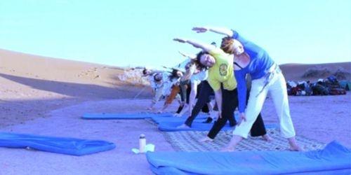 Yoga class at Morocco round trip